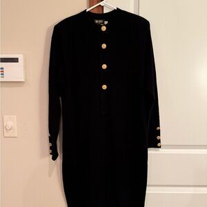Black Sweater Dress Saks Fifth Avenue Don Sayres for Wellmore size 10